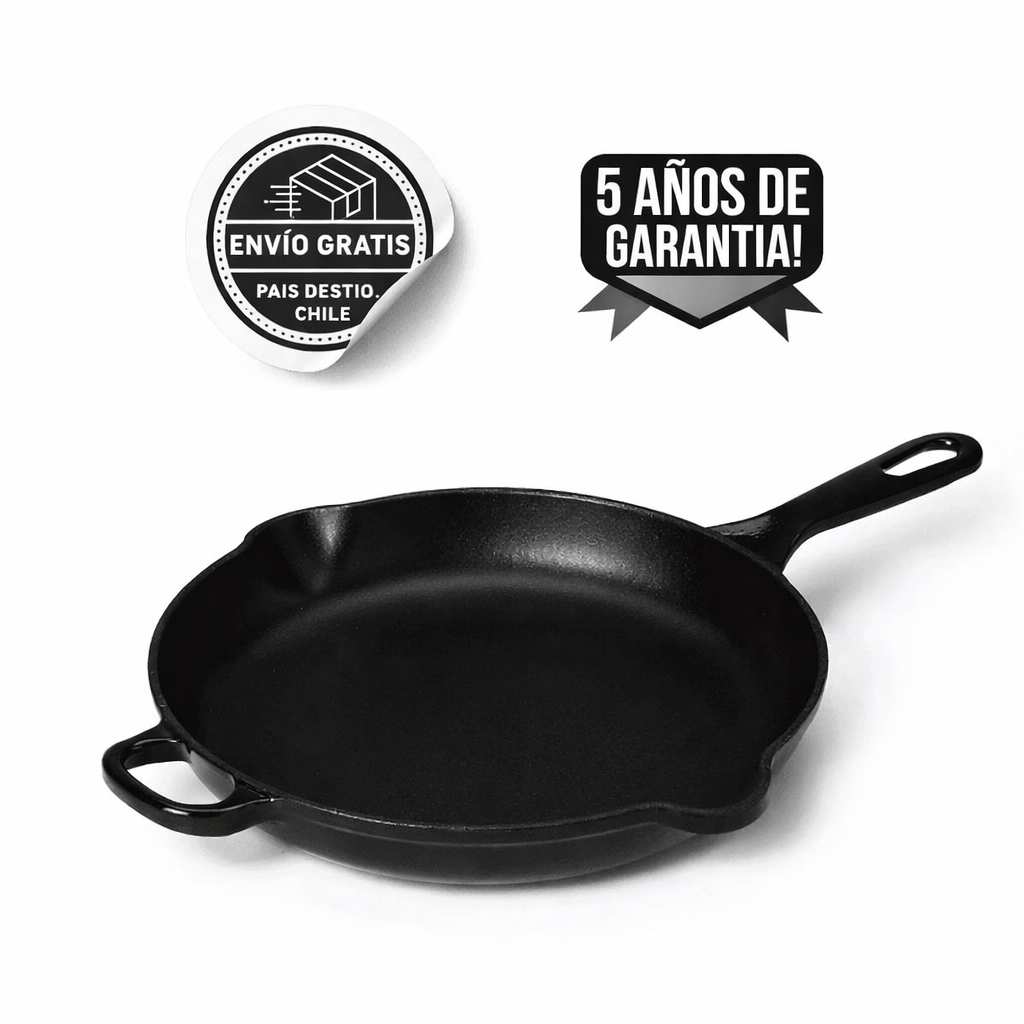 Sartén de hierro fundido negra de 26 cm de Nero (5 años de garantía)