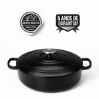 Cacerola de hierro fundido poco profunda de 28 pulgadas, color negro (5 años de garantía)