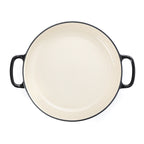 Cacerola de hierro fundido poco profunda de 28 pulgadas, color negro (5 años de garantía)