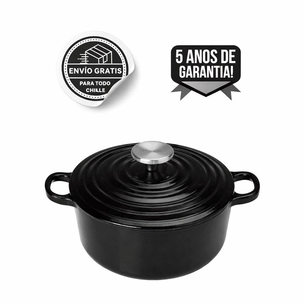 Cacerola Nero de hierro fundido negro, 20 cm (5 años de garantía)