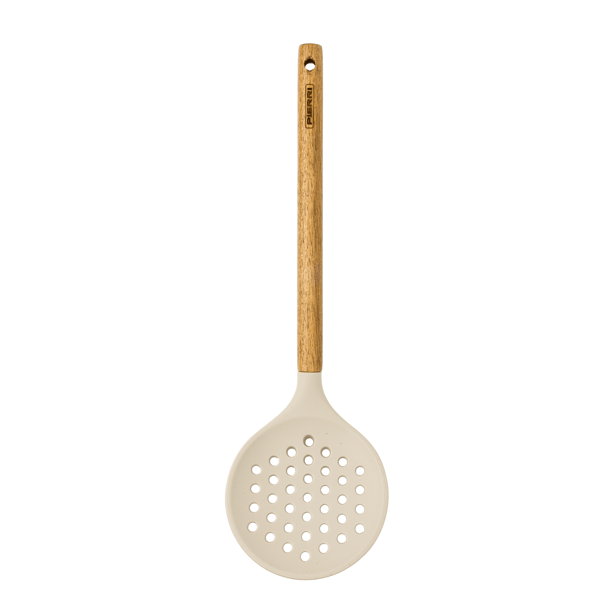 Espumadera de silicona con mango de madera, crema bechamel