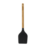 Espátula Reta de Silicone C/ Cabo de Madeira Preto Nero