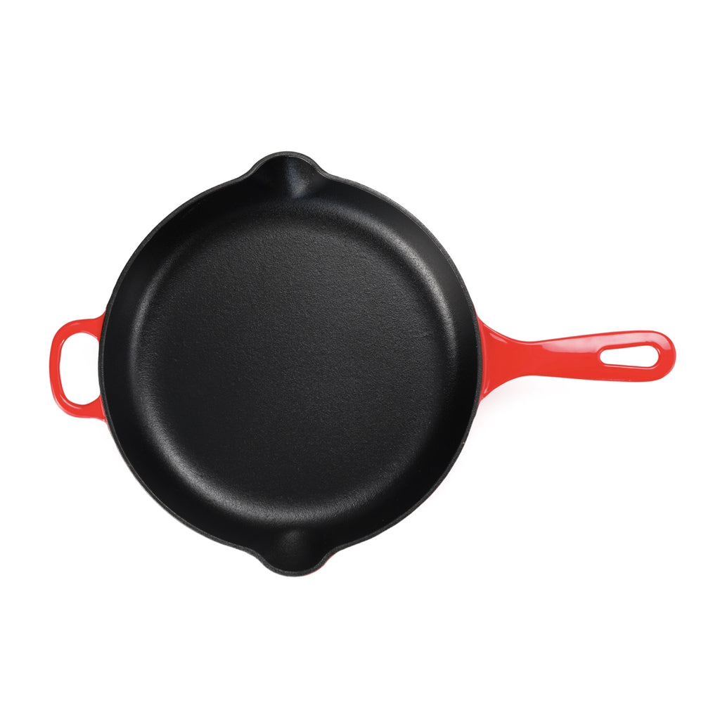 Sartén de hierro fundido de 26 cm, color rojo Pomodoro (5 años de garantía)