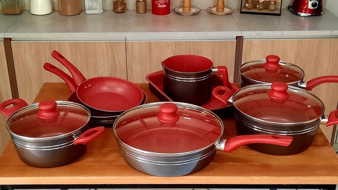 Juego de utensilios de cocina antiadherentes, 10 piezas + obsequio, gris oscuro