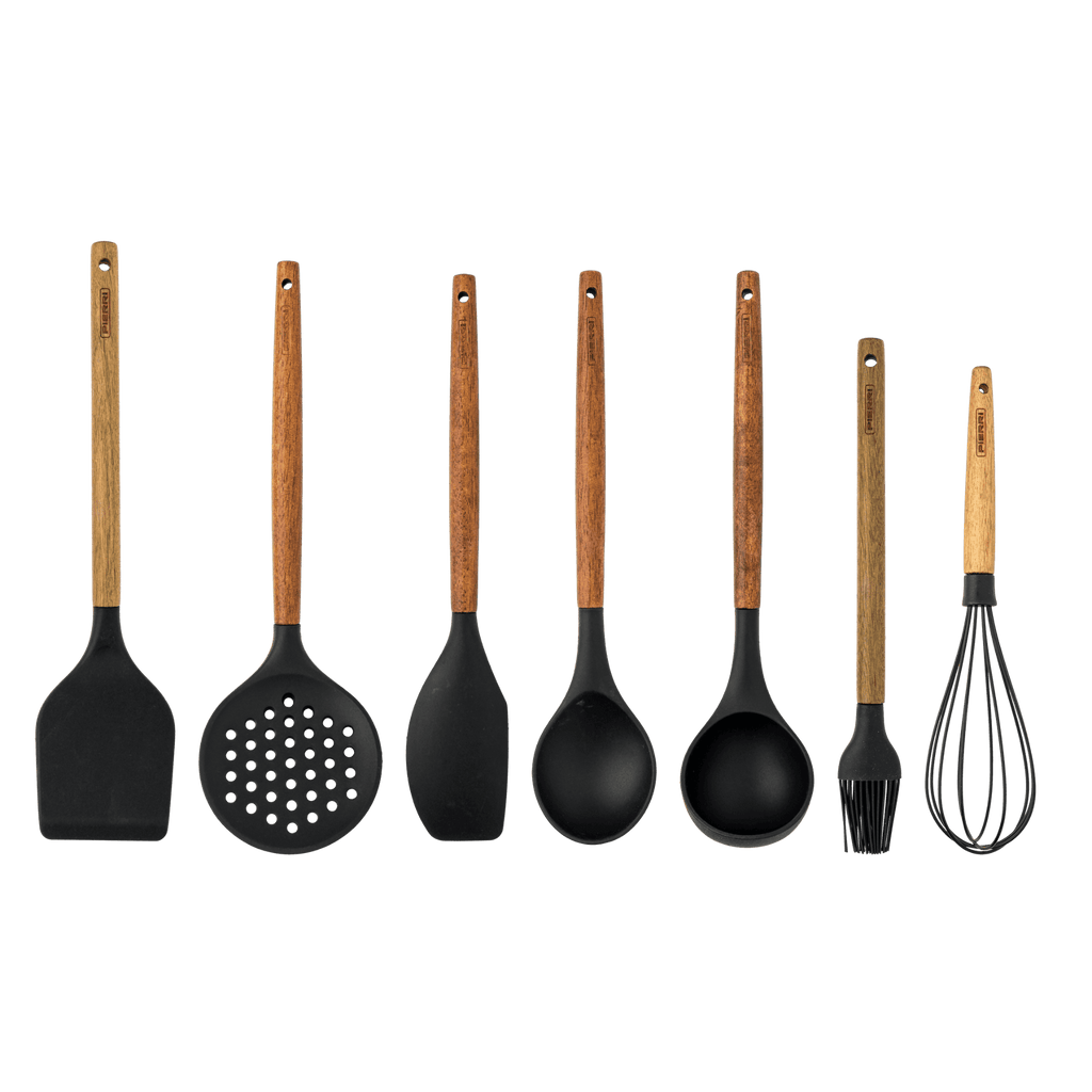 Pincel de Silicone C/ Cabo de Madeira Preto Nero