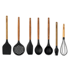 Pincel de Silicone C/ Cabo de Madeira Preto Nero